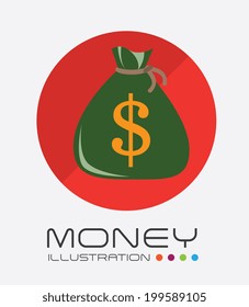 Money design over white background, vector illustration