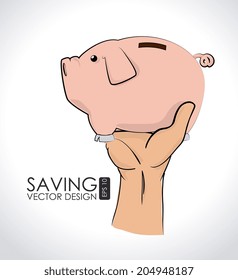 Money design over white background, vector illustration