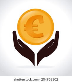 Money design over white background, vector illustration