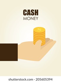 Money design over white background, vector illustration