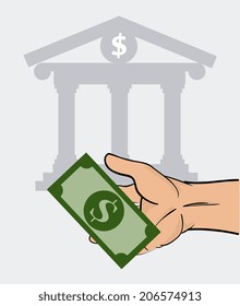 Money design over white background, vector illustration