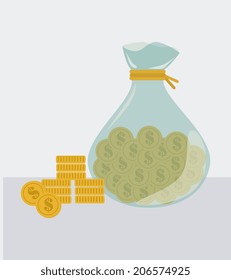 Money design over white background, vector illustration