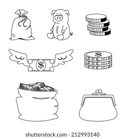 Money design over white background, vector illustration