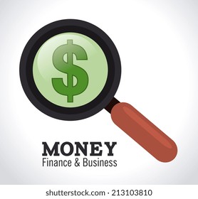 Money design over white background, vector illustration