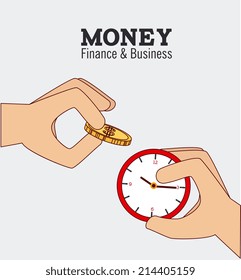 Money design over white background, vector illustration