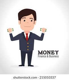 Money design over white background, vector illustration
