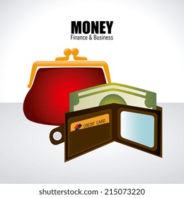 Money design over white background, vector illustration