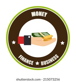 Money design over white background, vector illustration