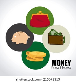 Money design over white background, vector illustration
