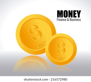 Money design over white background, vector illustration