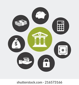 Money design over white background, vector illustration