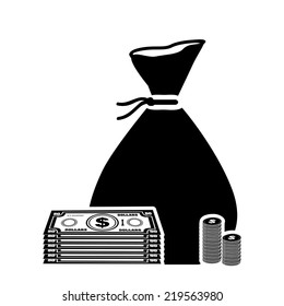 Money design over white background, vector illustration
