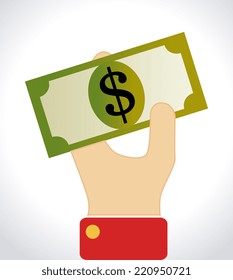 Money design over white background, vector illustration