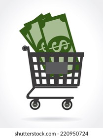 Money design over white background, vector illustration