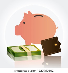 Money design over white background, vector illustration