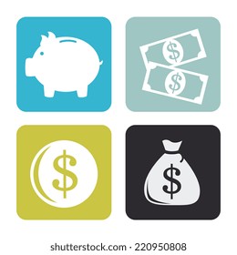 Money design over white background, vector illustration