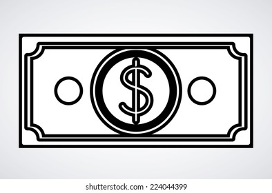Money design over white background, vector illustration