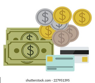 Money design over white background,  vector illustration