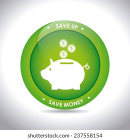 Money design over white background, vector illustration.