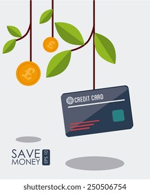Money design over white background, vector illustration.