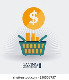 Money design over white background, vector illustration.