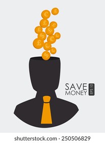 Money design over white background, vector illustration.
