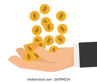 Money design over white background, vector illustration.