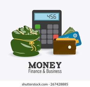 Money design over white background, vector illustration.