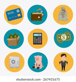 Money design over white background, vector illustration.