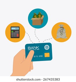 Money design over white background, vector illustration.