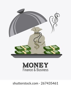 Money design over white background, vector illustration.