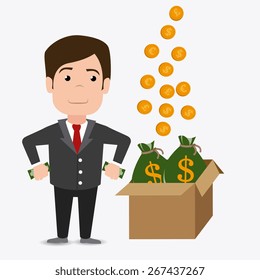 Money design over white background, vector illustration.