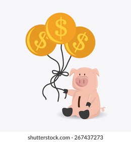Money design over white background, vector illustration.