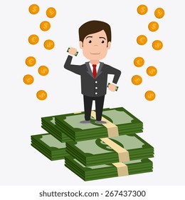 Money design over white background, vector illustration.