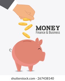 Money design over white background, vector illustration.