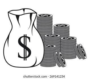 Money design over white background, vector illustration