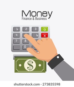 Money design over white background, vector illustration.