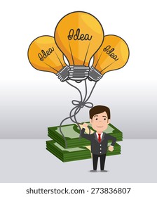 Money design over white background, vector illustration.