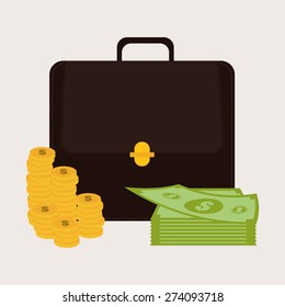 Money design over white background, vector illustration.