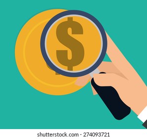 Money design over white background, vector illustration.