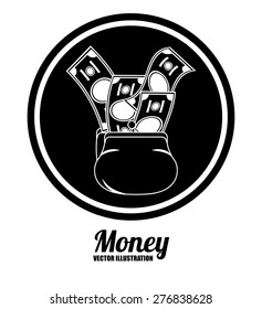 Money design over white background, vector illustration