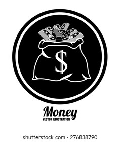 Money design over white background, vector illustration