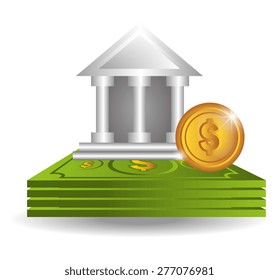 Money design over white background, vector illustration.