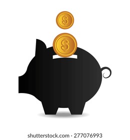 Money design over white background, vector illustration.