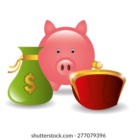 Money design over white background, vector illustration.