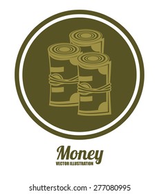 Money design over white background, vector illustration