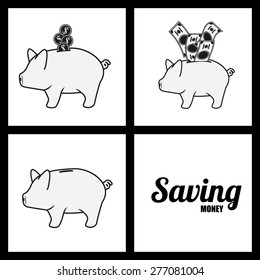 Money design over white background, vector illustration