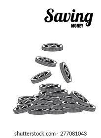 Money design over white background, vector illustration