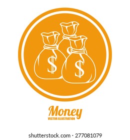 Money design over white background, vector illustration