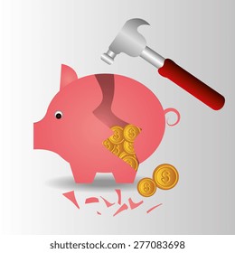 Money design over white background, vector illustration.